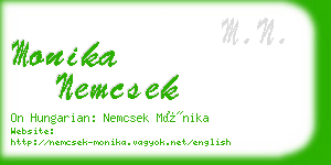 monika nemcsek business card